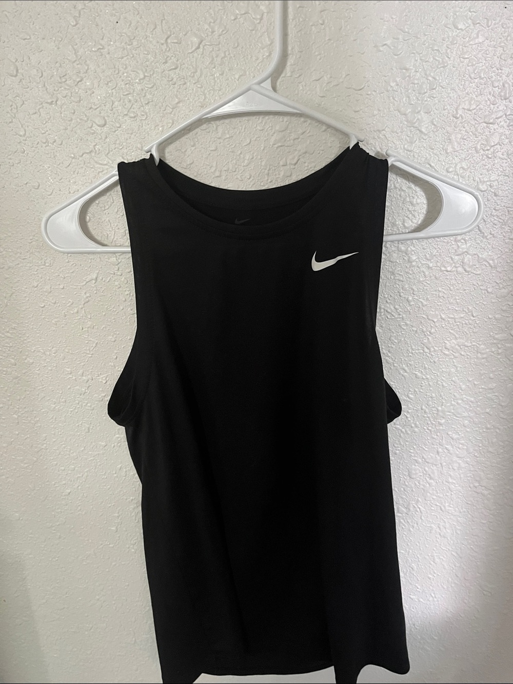 Nike Black Women's Sleeveless Athletic Tank with White Swoosh